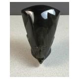 polished stone carving bust art