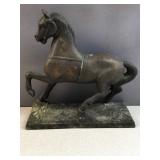 Solid cast iron horse figure