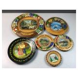 (6) Wood tourist plates
