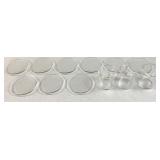 Concave glass trays and beakers
