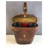 Vintage binoculars in case