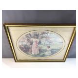 vintage framed art girls outdoors