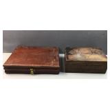 (2) primitive wood boxes