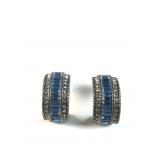 Heidi Daus gi gi blue crystal earrings with