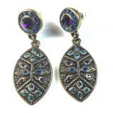 Heidi Daus capri blue multi earrings with