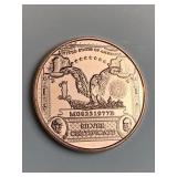 $1 Silver Certificate design 1 oz .999 copper roun