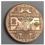 2 silver dollars design 1 oz .999 copper round