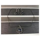 QVC sterling silver London blue topaz earring and