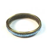Heidi Daus blue baguette Crystal bangle bracelet