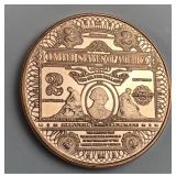 2 silver dollars design 1 oz .999 copper round