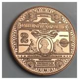 2 silver dollars design 1 oz .999 copper round