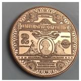 2 silver dollars design 1 oz .999 copper round
