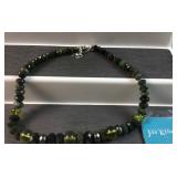 HSN Jay King nephrite jade & green amber necklace