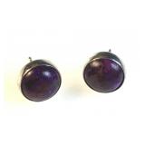 Amethyst sterling silver earrings by Carolyn