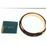 Jay King Amber stone work & copper bracelet