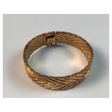 QVC bronzo italia chevron pattern bracelet with