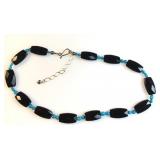 Jay King turquoise bead and black onyx .925