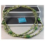 Jay King green serpentine strand necklace