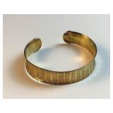 QVC 18k gold over sterling etched bracelet