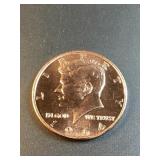 1964 Kennedy design  design 1 oz .999 copper