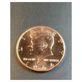 1964 Kennedy design  design 1 oz .999 copper