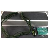 HSN Jay King green amber necklace