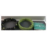 HSN Jay King black and green peridot bracelets