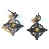 Southwest gem design earring .925 sterling silver