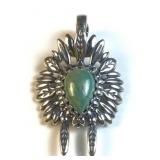 Turquoise stone & .925 sterling silver head dress