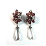 Himalayan gems sterling silver garnet drop