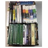 flat of DVD with some series