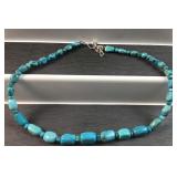 Jay King turquoise beaded necklace with sterling