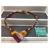 HSN Jay King mookite plate necklace with original