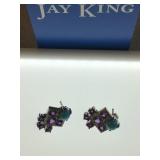 Jay King mine finds amethyst stone earrings .925