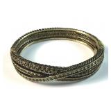 Heidi Daus amber and cream bangle bracelet with