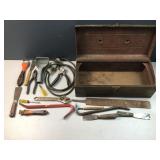 Metal tool box & contents