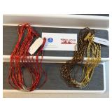 Himalayan 26ï¿½ gold ombrï¿½ and red ombrï¿½ necklaces