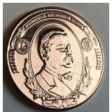 President Cleveland design 1 oz .999 copper round