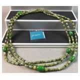 Jay King green turquoise beaded necklace with