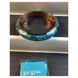 Jay King turquoise & copper bracelet