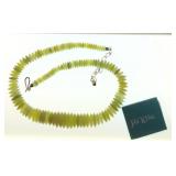 Jay King Lemon Serpentine disc bead necklace .935