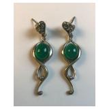 Carolyn Pollack sterling silver and green stone