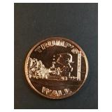 Trump Wall  design 1 oz .999 copper round