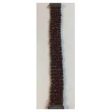 QVC Bali sterling silver and garnet bead bracelet