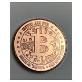 Bitcoin 1 oz .999 copper round