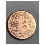 Bitcoin 1 oz .999 copper round