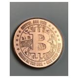 Bitcoin 1 oz .999 copper round