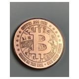 Bitcoin 1 oz .999 copper round