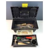 plastic tool box and contents