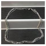La dea Bendata .sterling silver 18ï¿½ multi necklace